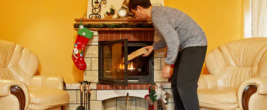 Rusted Metal Fireplace Restoration in Largo, Florida